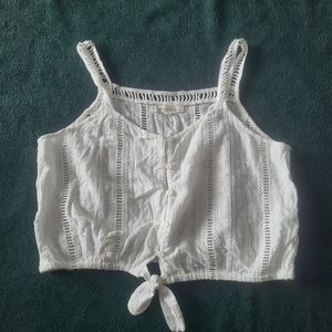 Rip Curl cropped white tank